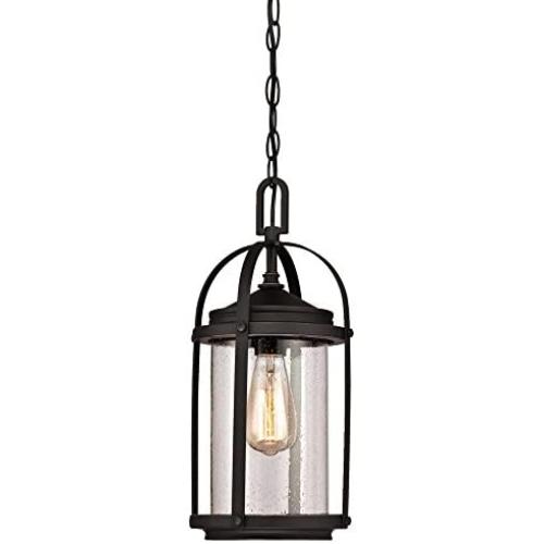 Westinghouse Lighting 6339400 Grandview One-Light Outdoor Pendant, Oil Rubbed Bronze Finish with Highlights and Clear Seeded Glass