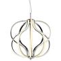 Emliviar Modern LED Chandelier Light Fixture, 30W Pendant Light for Dining Room, Chrome Finish, JE202-LED BN