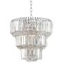 Valeria Chrome Tiered Chandelier 18'' Wide Modern Crystal 10-Light Fixture for Dining Room House Foyer Kitchen Island Entryway Bedroom Living Room - Vienna Full Spectrum
