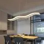 Modern LED Pendant Lighting with Remote Control, Acrylic Ceiling Lighting Fixture, Adjustable Height Chandeliers Hanging Light for Bedroom Living Room Dining Room Kitchen Island,120cm