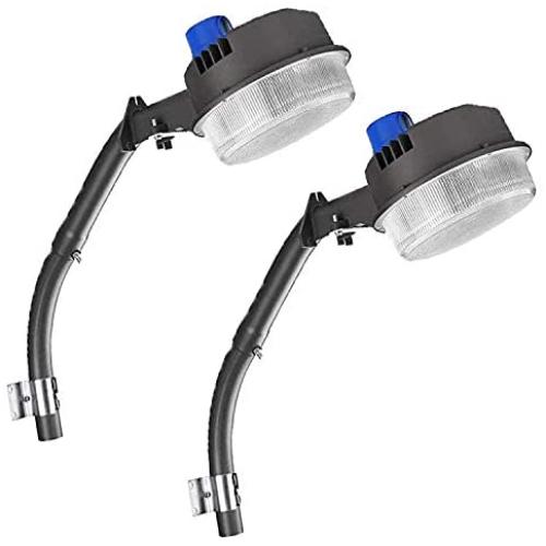 120W LED Barn Lights 2 Pack - [Update] 18000lm Angle Adjustable with Mounting Arm Dusk to Dawn LED Yard Lights with Photocell Area Lighting 5000K Daylight