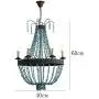 American Retro Turquoise Chandelier for Living Room,5 Light Creative Antique Metal Pendant Lighting Fixture,Staircase Decor E12 Candle Hanging Light