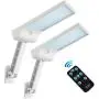 Solar Lights Outdoor with Remote Adjustable Pole 56Led,Waterproof, Motion Sensor Multi-Mode Solar Security Light for Fence,Road,Yard,Porch,Corridor,Garden ,Grage(56LED-WHITE-2PACK)