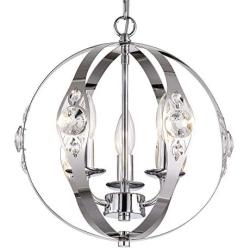 Chrome Chandelier Crystals Chandeliers 3 Light Chrome Light Fixture Sphere Chandelier for Dining Room