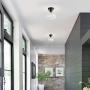 VILUXY Semi Flush Mount Ceiling Light, Industrial Clear Glass Shade Light Fixtures Ceiling for Hallway, Schoolhouse, Entryway, Kitchen, Dining Room, Laundry Room