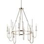 Kichler 52210PN Kadas Chandelier, 8-Light 480 Total Watts, Polished Nickel