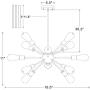 Sputnik Chandeliers 12 Lights Black Modern Pendant Light Fixtures Ceiling Hanging Light for Bedroom Dining Room Kitchen Island Living Room
