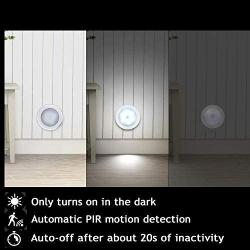 Motion Sensor Light, 6pcs Cordless Battery-Powered LED Night Light Wall-Mounted Wall Light, Used for Indoor/Outdoor, Staircase, Bedroom, Bathroom, Corridor, Cabinet Safety Light