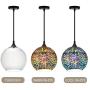 FRIDEKO HOME Industrial Modern 3D Colourfull Glass Pendant Light 9.8 inch Fireworks Globe Ball Style Hanging Lamp Creative Lighting Fixture for Island Kitchen Dining Room Restaurant Decor use E26 Bulb