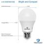 Great Eagle A19 LED Light Bulb, 9W (60W Equivalent), UL Listed, 5000K (Daylight), 750 Lumens, Non-dimmable, Standard Replacement (4 Pack)