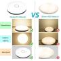 Olafus 18W LED Ceiling Light 9 Inch, 1600LM 2700K Flush Mount Ceiling Lighting, IP54 Waterproof 120W Equivalent Round Ceiling Lamp for Bedroom Livingroom Balcony Kitchen Bathroom, Warm White