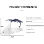 3D Printed Volcano Dragon Lamps, Dragon Fire Breathing Light with LED Warm Light Moon Night Light with USB Rechargeable for Bedroom Kids Sleep Accompany Best Gift (Blue)