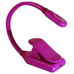 The Original Mighty Bright WonderFlex Clip On Book Light Reading Light, Warm Eye Care LEDs, Super Flexible, Durable, Dimmable, Perfect for Kids, Bookworms, Read in Bed, Batteries or Micro USB (Pink)