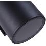 mirrea Modern Outdoor Porch Light Patio Light in 2 Lights with Matte Black Aluminum Cylinder and Tempered Glass Cover Waterproof Wall Sconce 2 Pack