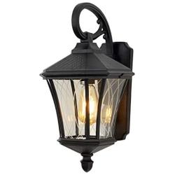 Outdoor Wall Light Fixtures as Porch Light Waterproof Exterior Light Fixtures Wall Mount 18.3''H Weather Resistant Black Finish with Clear Glass Outdoor Wall Sconce for House Garage Driveway Patio