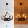 Weesalife Industrial Style 6-Lights Chandeliers, Vintage Car Lamp Pendant Lighting, Black and Oil Rubbed Bronze Metal, for Dining Room, Living Room, Kitchen Island, Hotel, Cafe, Bar, Restaurant