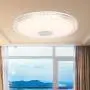 SOOTOP LED Music Ceiling Light, Imitating Crystal Border with Bluetooth Speaker Ceiling Crystal Lamp for Living Room Bedroom, Dimmable White Warm Light RGB Color Changing SOOTOP LED Music Ceiling Light, Imitating Crystal Border with Bluetooth Speaker Ceiling Crystal Lamp for Living Room Bedroom, Dimmable White Warm Light RGB Color Changing
