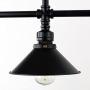 UNITARY Brand Black Antique Rustic Metal Shade Hanging Ceiling Pendant Light Max. 120W with 3 Lights Painted Finish