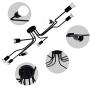 Bowrain 8 Lights Ceiling Light Fixture Industrial Vintage Creative Retro Black Metal Semi Flush Mount Ceiling Lamp for Dining Room Living Room Kitchen Lighting