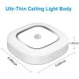 Xumemall 6.89in Motion Sensor LED Ceiling Light, Batteries-Powered Mount Ceiling Light, 300 Lumens Daylight White 6000K Ceiling Lamp for Bathroom, Bedroom, Laundry, Closet, Stairs, Hallway