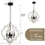 Farmhouse Orb Chandelier, 4-Light Hand-Painted Distressed Wood Hanging Light Fixture for Island Dining Foyer Entryway Lighting. (White, 4-Light) Farmhouse Orb Chandelier, 4-Light Hand-Painted Distressed Wood Hanging Light Fixture for Island Dining Foyer Entryway Lighting. (White, 4-Light)