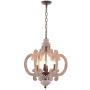 HMVPL Wooden Farmhouse Pendant Lighting Fixtures 6-Lights, Industrial Swag Chandeliers Hanging Ceiling Lamp for Kitchen Island Dining Room Bedroom Foyer Hallway Front Door