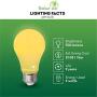 Bioluz LED Yellow Light Bulbs 60W Replacement Non-Dimmable A19 LED Bulbs 4-Pack