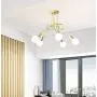 Ganeed Modern Chandelier, Mid-Century 5 Lights Gold Sputnik Pendant Lighting,Industrial Brushed Nickel Ceiling Light Fixture for Kitchen Dining Room Living Room,Gold