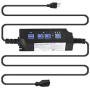 OHLUX Smart Outdoor String Lights Dimmer & Timer, 11.3FT Dusk to Dawn Light Dimmer Switch, 1-100% Brightness Dimmable 120V 360W IP66 Waterproof