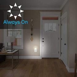 GE White Always-On LED Night Light, 2 Piece, Plug-In, Compact, Soft Glow, UL-Listed, Ideal for Bedroom, Nursery, Bathroom, Hallway, 11311, 2 Piece