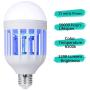 GLOUE Bug Zapper Light Bulb, 2 in 1 Mosquito Killer Lamp UV Led Electronic Insect & Fly Killer