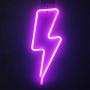 Orgrimmar Neon Light Lightning Bolt Pink LED Neon Signs Decorative Wall Light Battery and USB Powered Night Light for Bedroom, Bar, Wedding, Christmas Decoration (Pink)