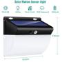 Solar Lights Outdoor, SLGOL 2 in 1 White and Warm Light 104 LED Solar Motion Sensor Security Lights 2200 mAh Solar Powered Lights Waterproof Wireless Wall Lights Solar Lamps