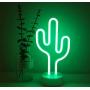Cactus Neon Sign Night Light Lamp with Holder Base Decorative Marquee Signs Light Battery Operated Wall Decoration for Living Room Bedroom Christmas Party Supplies Kids Toys Birthday Gifts