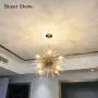 Jaycomey Firework Chandeliers with 8 Lights,Modern Rose Gold Pendant Lighting,Stanless Steel Ceiling Light Fixtures Wrought Aluminum Pendant Lamp for Bedroom Living Room,Dia19.6 Inch