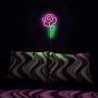 Isaac Jacobs 15'' x 9'' inch LED Neon Pink Rose Flower with Green Stem Wall Sign For Cool Light, Wall Art, Bedroom Decorations, Home Accessories, Party, and Holiday Decor: Powered by USB Wire (ROSE)