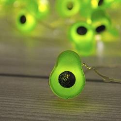 LED Wire Lights, LED String Lights, Battery Operated String Lights with 36 Avocado Shaped Warm LEDs for Party, Bedroom, Kitchen, Patio, Deck and more, 12 Feet Long