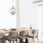 MICSIU Globe Chandelier 4-Light Metal Industrial Spherical Pendant Light Fixture Modern Hanging Lighting Brushed Nickel Finish for Dining & Living Room, Foyer and Kitchen, Hallway and Entryway