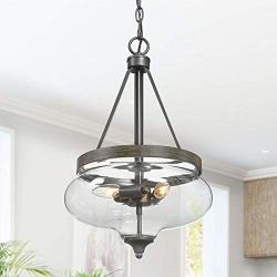 KSANA Glass Pendant Chandeliers for Dining Room, Kitchen Island, 12.5'' D