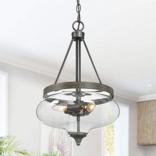 KSANA Glass Pendant Chandeliers for Dining Room, Kitchen Island, 12.5'' D