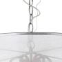 Farina Antique Silver Drum Pendant Chandelier 23'' Wide Clear Crystal Acrylic Beads Sheer Organza Fabric Shade 6-Light Fixture Dining Room House Island Entryway Living Room - Possini Euro Design