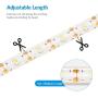 Solar LED Strip Lights Outdoor, 5m/16.4 feet 150 LED Solar String Lights, 2 Modes, Auto ON/Off Light Strips for Garden Patio Pool Christmas Tree Bushes Wall Decoration,Waterproof (White)