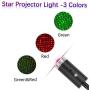 Sound Activated USB Star Light with Mini Disco Light, Aevdor Car Star Roof Lights, Adjustable Romantic Car Interior Lights, Portable USB Night Light Decorations for Car, Party, Ceiling, Bedroom