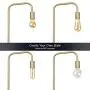 O’Bright Industrial Floor Lamp for Living Room, Metal Lamp, E26 Socket, 70 Inches, Minimalist Design for Decorative Lighting, Stand Lamp for Bedroom/Office/Dorm, Gold (Antique Brass)