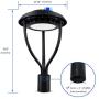 Led Post Top Pole Lights 100W with Photocell LED Circular Area Light (500W Equivalent) 14000Lm 5000K Daylight Outdoor Lamp Top Pathway Pole Light Fixture for Commercial School Street Light Yard Light