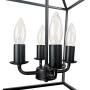 Alinhome 4-Light Chandelier, Rustic Chandelier, Black Dining Room Chandelier, Rustic Metal Pendant Light, Vintage Pendant Hanging Light,Ceiling Light Fixture for Dining Room, Kitchen Island