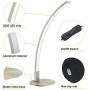 DLLT LED Table Lamp-Modern Table Light for Living Room, Contemporary Small Table Lamps for Bedroom, Curved Bedside Nightstand Light, Minimalist Desk lamp for Office, 6W Warm White, 450LM, Plug in
