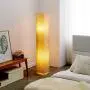 Cantonape Alexa and WiFi Controlled Floor Lamp, Soft Light Minimalist Floor Lamp Brown Fabric Shade with 2 RGB Color LED Smart Bulbs
