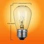 Newhouse Lighting S14INC18 Outdoor Weatherproof S14 Incandescent Replacement String Light Bulbs | Standard Base | 18-Pack, Clear, 18 Count