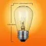 Newhouse Lighting S14INC18 Outdoor Weatherproof S14 Incandescent Replacement String Light Bulbs | Standard Base | 18-Pack, Clear, 18 Count